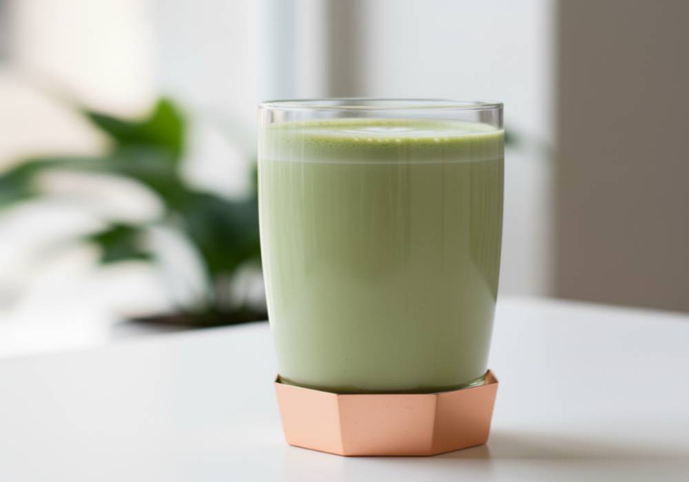 فنجان ماچا لاته خوش‌رنگ